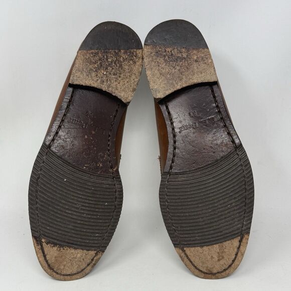 LL Bean Penny Loafers Mens 8.5 D Tan Brown Leather Slip On Dress Casual Shoes main image 6
